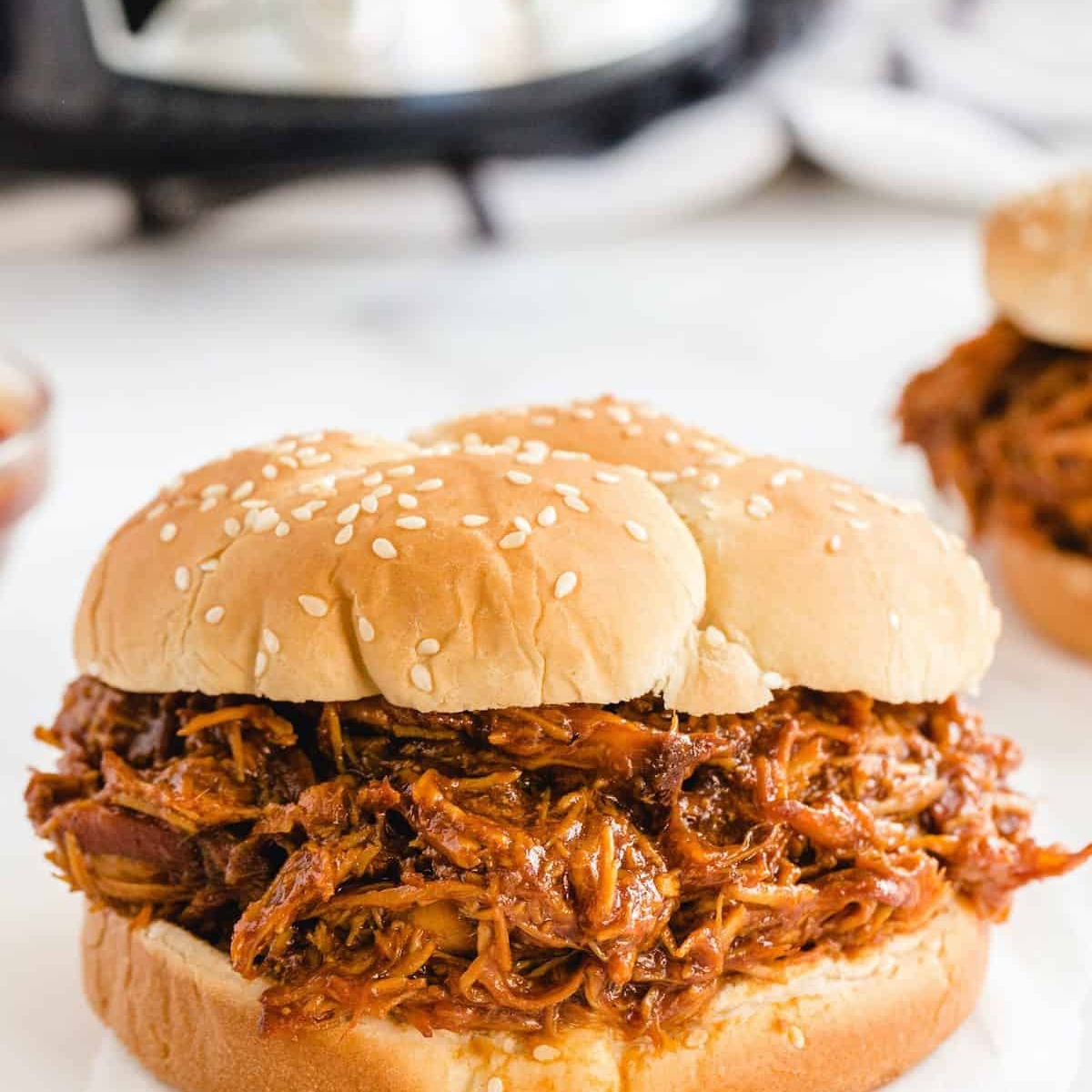 Barbecue Pulled Chicken Sandwich